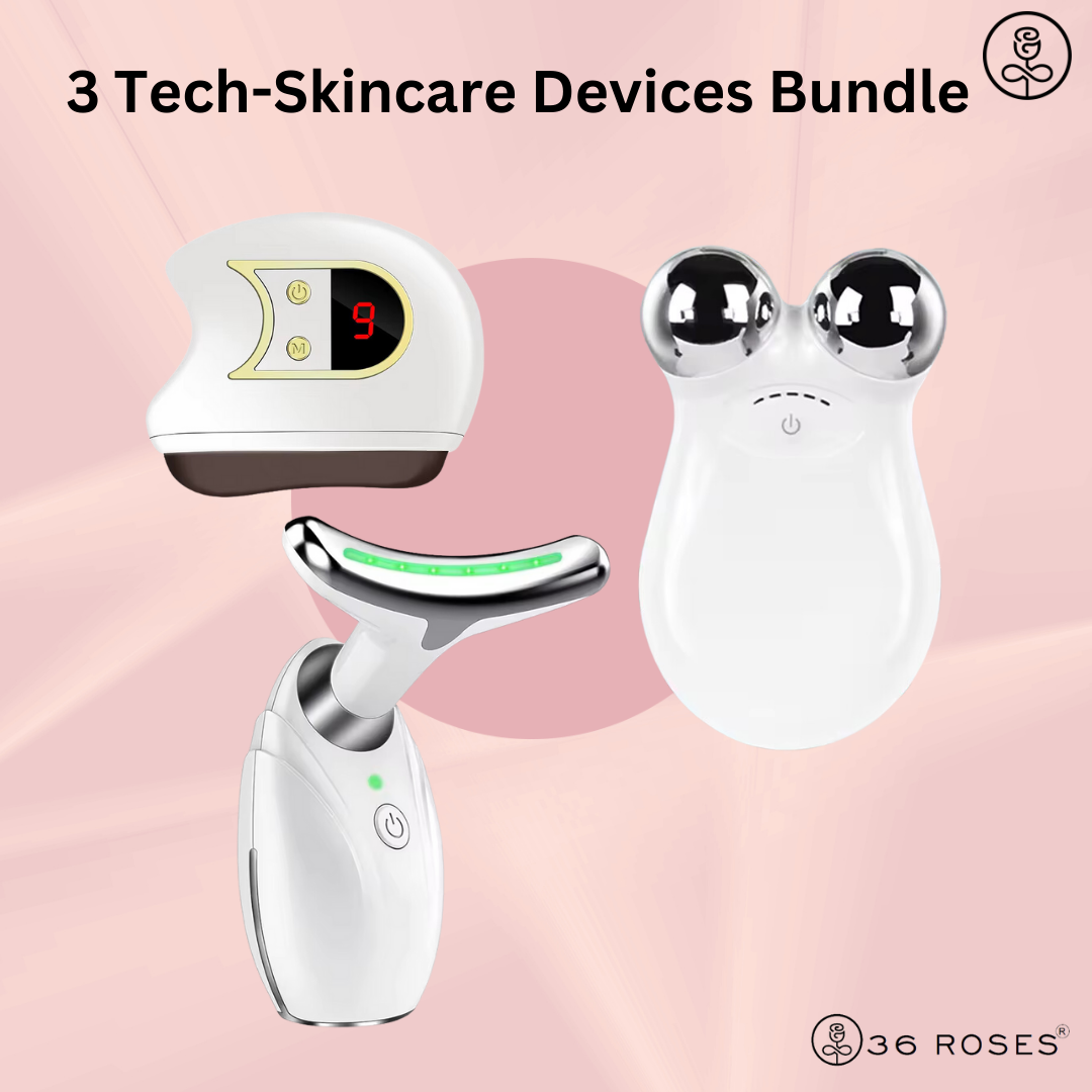 microcurrent facial toning device​ |
neck lift device | electric gua sha face massager
